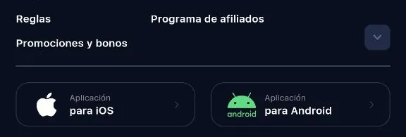 Sección de solicitudes en el sitio web