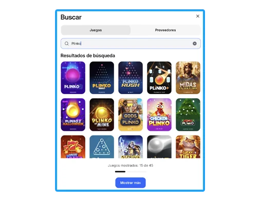 Buscar el juego Plinko