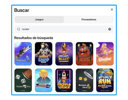 Buscar el juego Rocket X