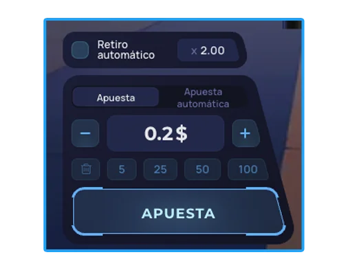 Seleccionar el importe de la apuesta